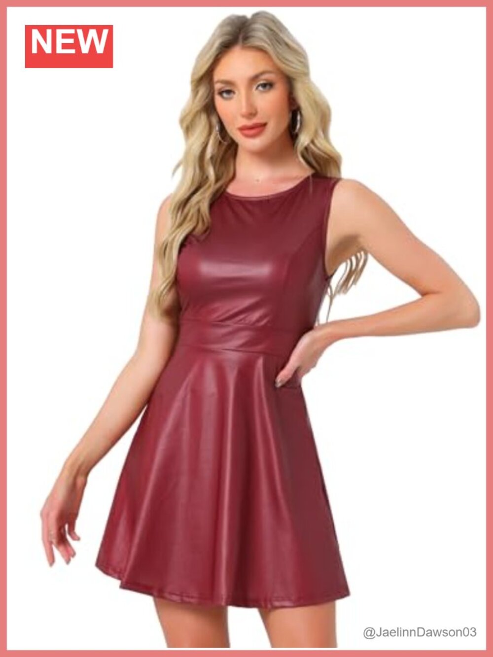 Metallic Sleeveless Fit and Flare Party Dress High Waist Above Knee